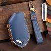 5/6/7/8 Bottons Genuine Leather Auto Key Fob Cover Case Key Ring Fit For Kia Carens Picanto Gt Line Carnival K8 Rio Telluride Auto Accessories