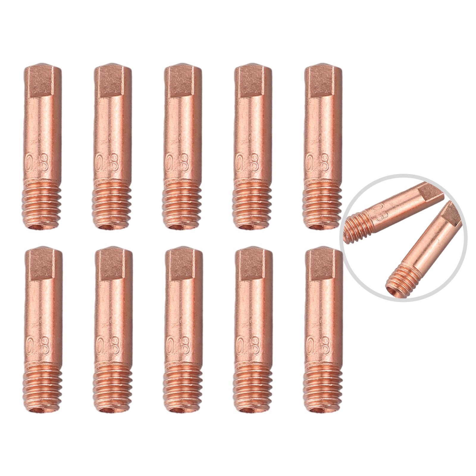 

10 X MB-15AK MIG/MAG M6 сварочная горелка сварочный аппарат контактные наконечники газовое сопло золото Великобритания 1.0mm