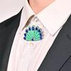 Hot 1Pc Crystal Diamond Peacock Animal Pin Anime Creative Fantail Brooch Role Play Props Men And Women Backpack Jewelry Gift