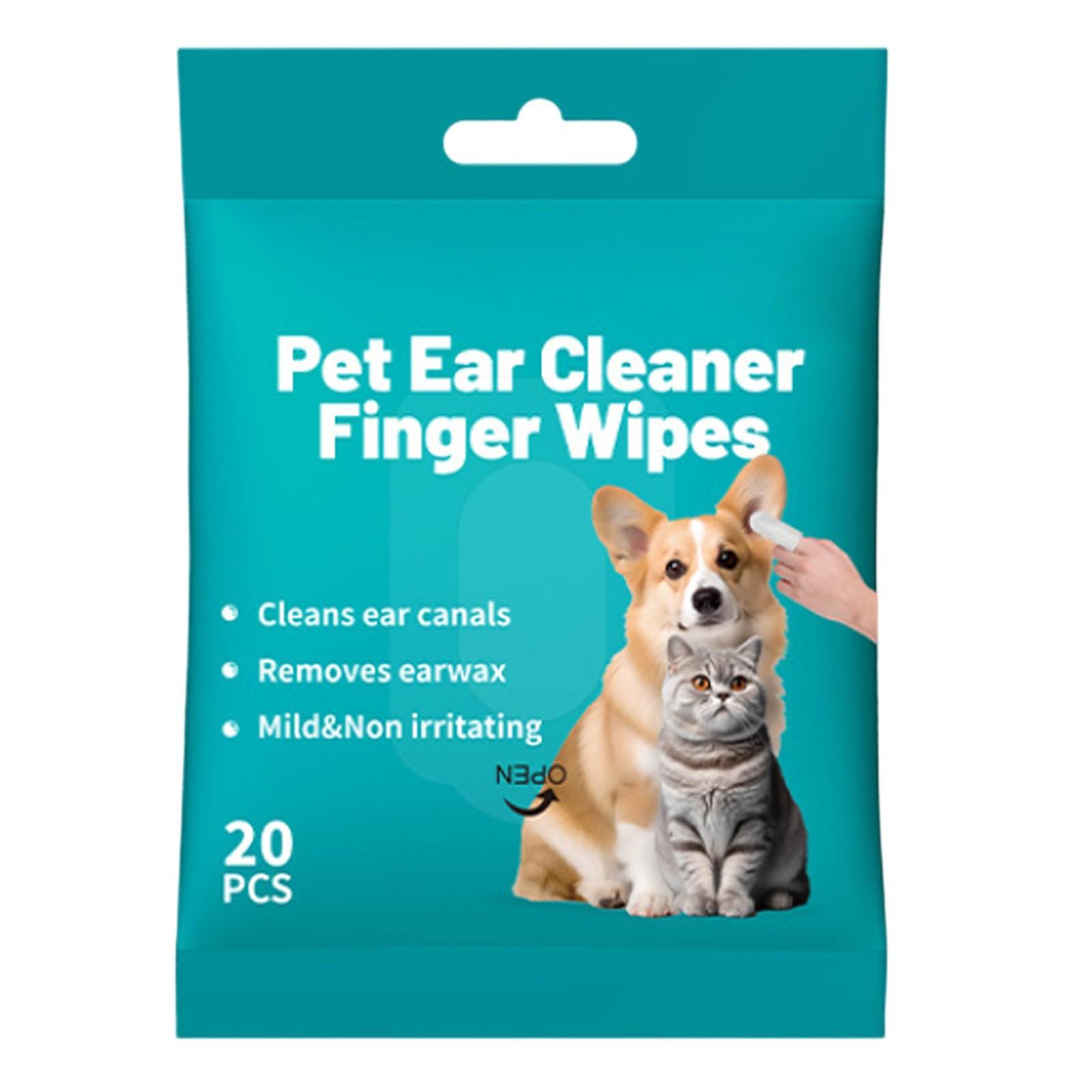 

Салфетки для чистки ушей домашних животных, 20 шт., чистка ушей для собак, набор для ухода за собаками и кошками, мягкие и простые в использовании подушечки для чистки ушей, очищают ушную серу домашних животных, грязь One Size