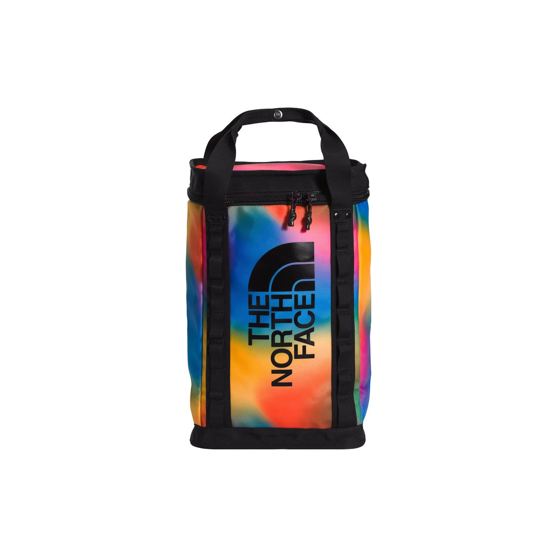 The North Face 16L Casual Logo Backpack Outdoor Bag Recycled Polyester Blue Gradient Print Black Unisex Backpack NF0A3KYVIUA Small