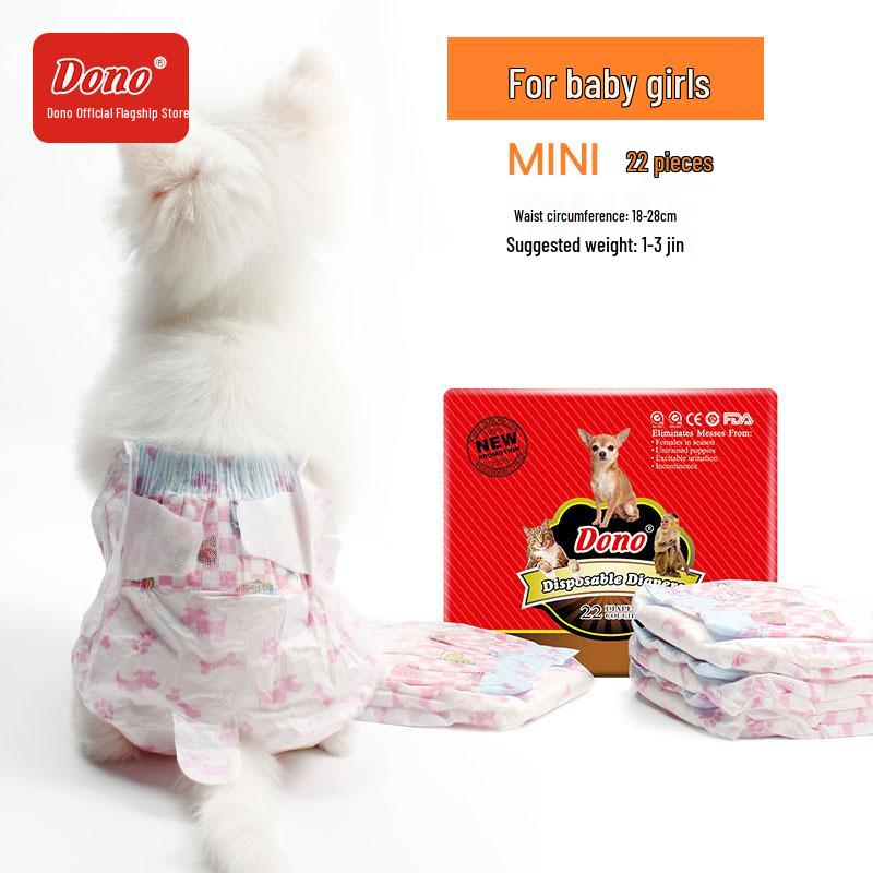 DONO Disposable Male Dog Diapers with Sanitary Napkins, Medium Size Pee Pads