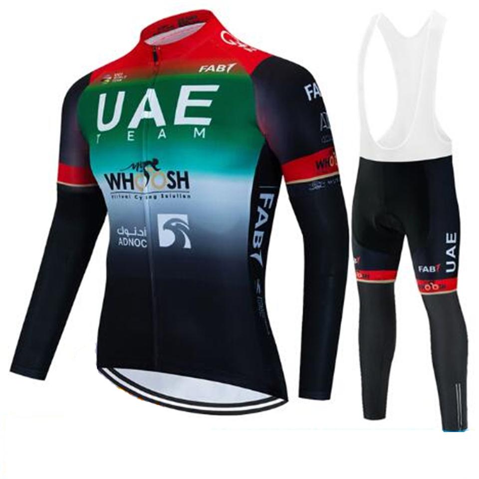 

2026 Uae Pro Team Autumn Long Sleeve Cycling Jersey Set Bib Pants Ropa Ciclismo Clothing Bike Uniform Men Bicycle Clothes Mailllot 3XL