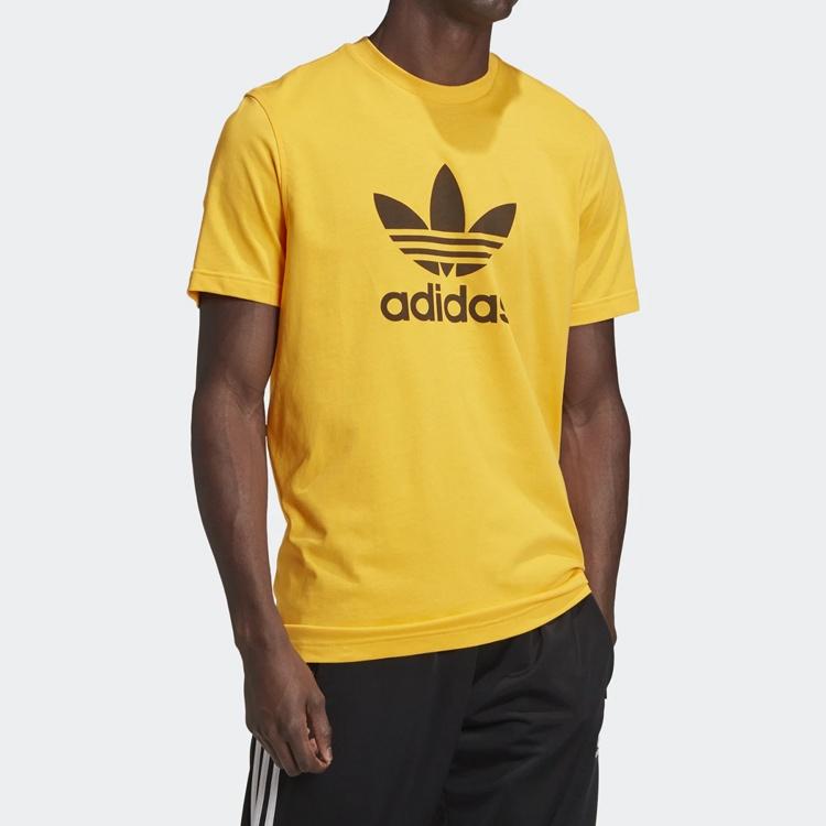 adidas originals TREFOIL T-SHIRT Short Sleeve Gold Color Men's GD9913