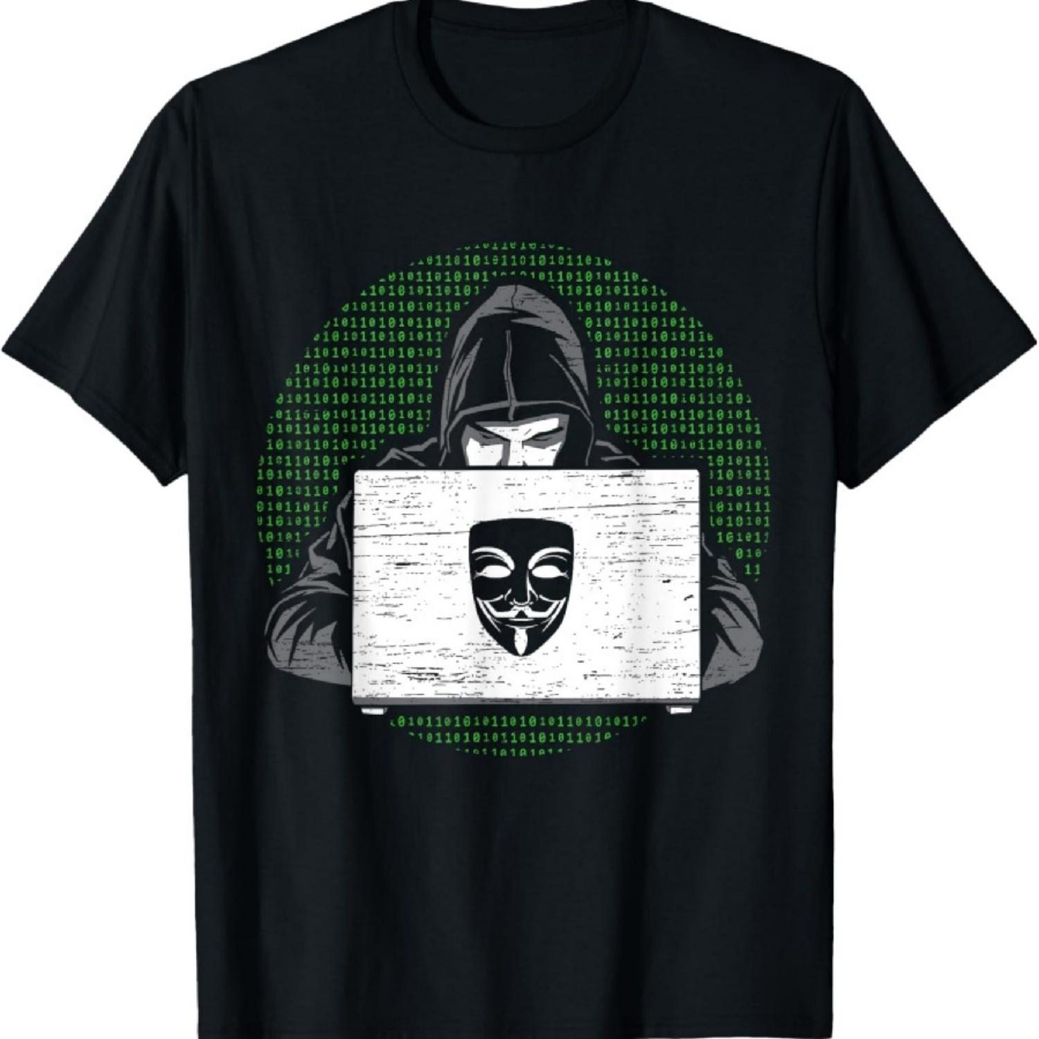 Компьютерный хакер Профессионал по кибербезопасности Мастер игры DDOS Футболка XXXXXL чёрный