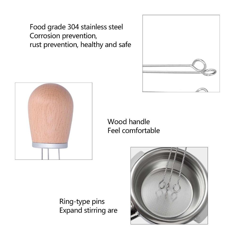 Wooden Handle Needle Coffee Stirrer Arc Design Coffee Leveler Tool For Barista