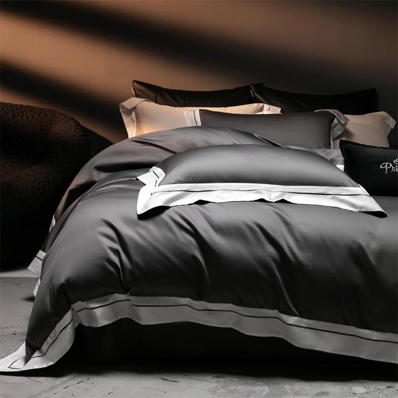 Li Lang Phantom Peninsula Grey 4-Piece Bedding Set