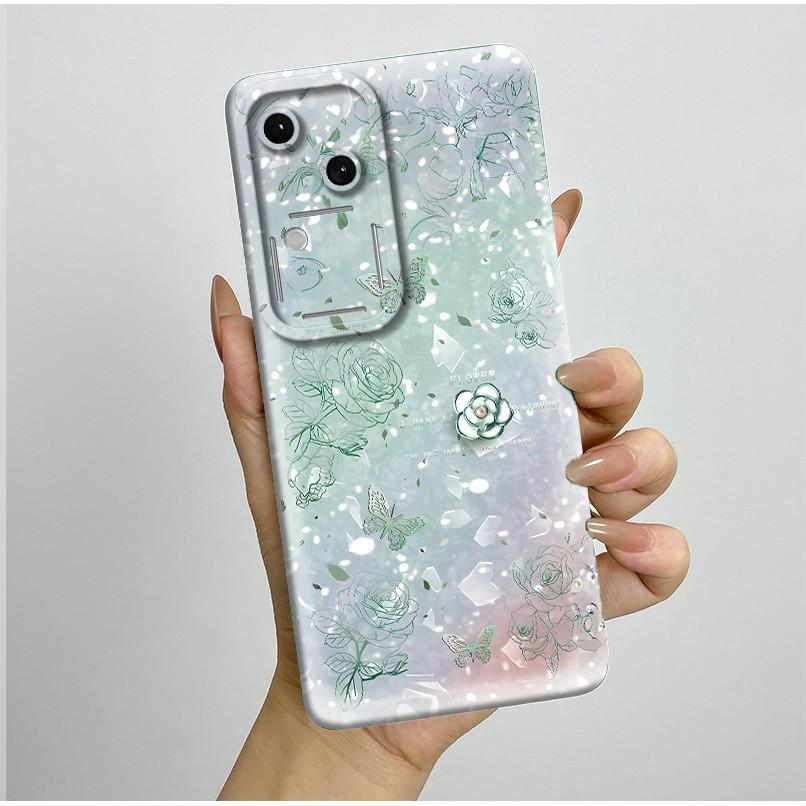 For Vivo V30 V2318 Casing Liquid Soft Silicone Aesthetic Luxury Cover Full Protective Shell For Vivo V 30 V30 Pro 5G Phone Case