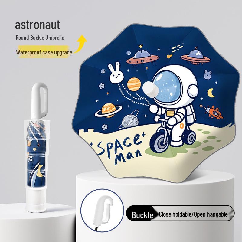 Children's Safe Automatic Umbrella - Anti-Stab, Rounded Corners for School Boys & Girls