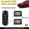 For Tesla Model Y Juniper 2025 Front Rear Under Seat Storage Box Bins Center Console Organizer Hidden Drawer Travel Accessories