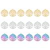 18Pcs 3 Colors 304 Stainless Steel Pendants, Flat Round with Moon & Star Tree, Mixed Color, 33.5x31x1.6mm, Hole: 2mm, 6pcs/color