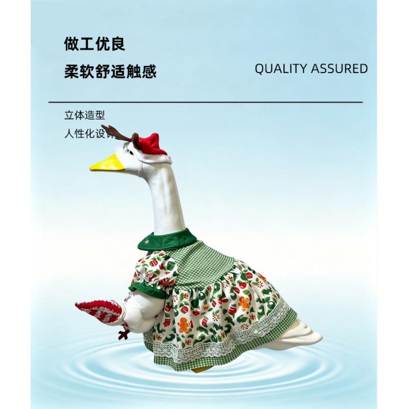 Christmas Goose Costume Porch Decoration Outdoor Yard Festive White Outfit