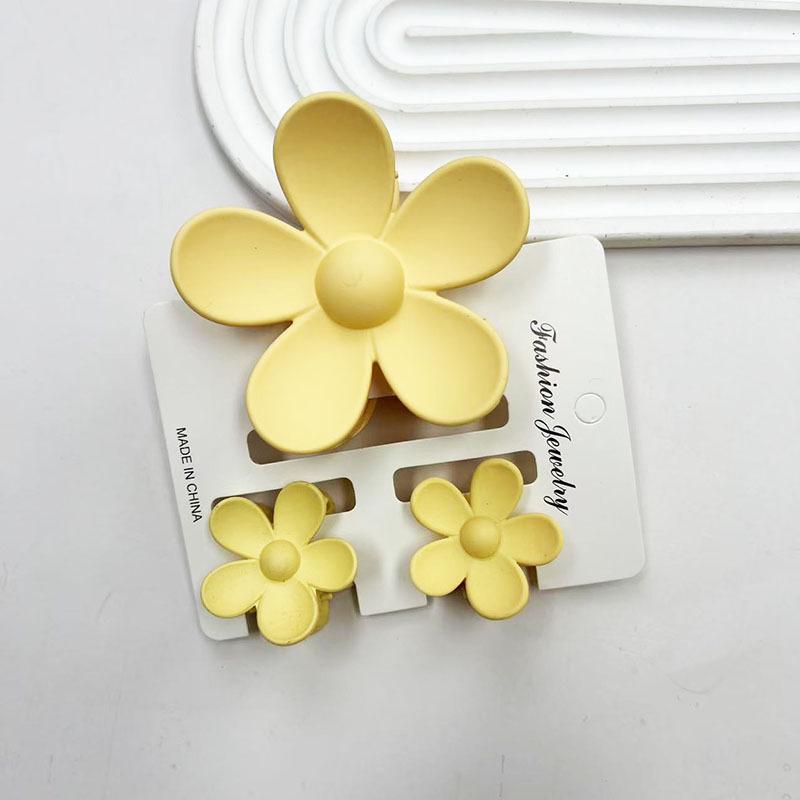 Sada skřipců do vlasů s frangipani: Květinové vlasové doplňky s imitací mramoru pro módní svátky