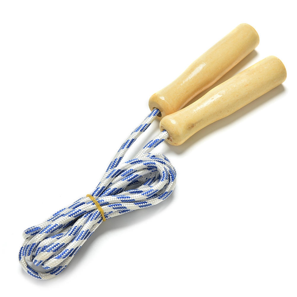 2.4M Kids Child Skipping Rope Wooden Handle Jump Play Sport Exercise Workout Toy