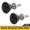 2 X Button Push Release Hood Bonnet Quick P Lock Clip Car Bumper Latch Carbon