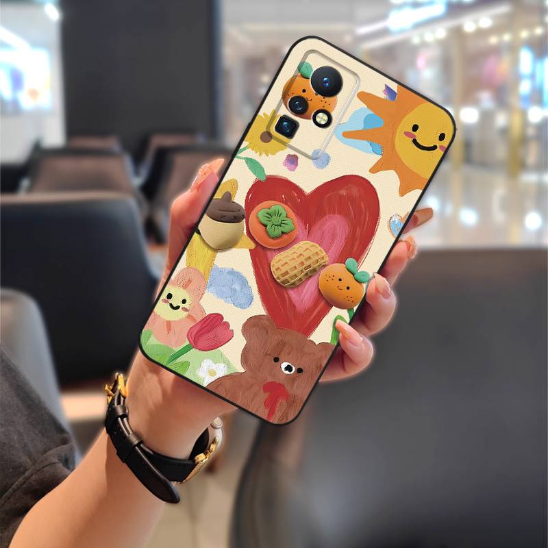 Silicone TPU Phone Case For infinix Zero X/X Pro/X6811/X6811B Animals Fashion Design Cartoon Graffiti Anti-knock Cute
