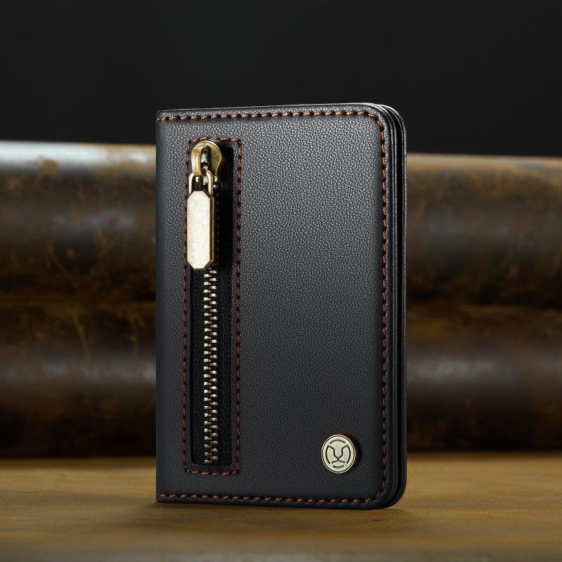 Leather PU Mobile Phone Magnetic Card Holder Card Holder Magnetic Ring 1Pcs чёрный