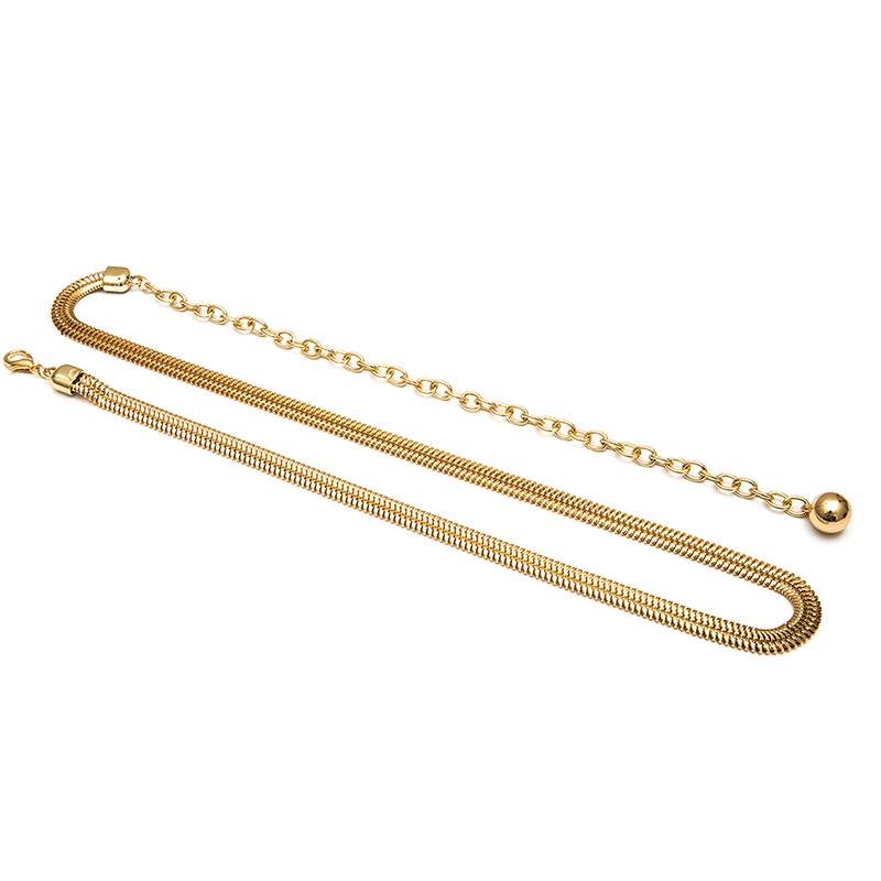Dames Sexy Zilver Goud Meerlagig Retro Kwastjes Taille Riem Ketting Lichaams Sieraden
