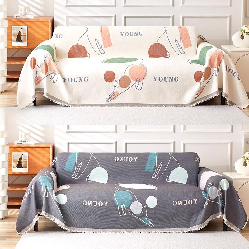 Cartoon Cute Sofa Cover Cloth Four Seasons Universal Chenille Sofa Cushion Cloth Universal Sofa Cover Slipcover