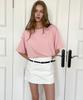 RAVEROUS Belted Mini Skirt/Pants_White