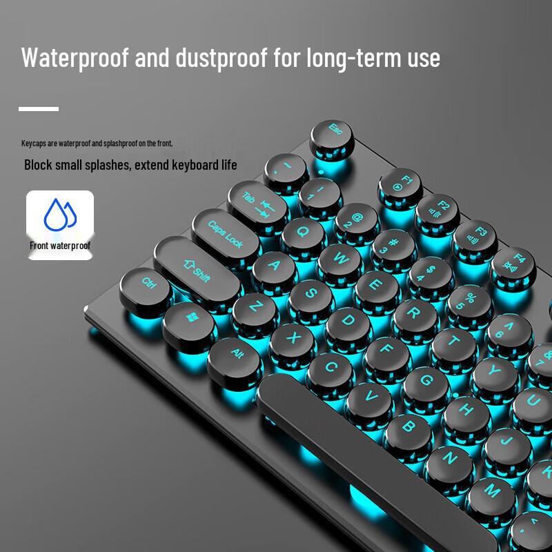 Qianxingzhe GX330 Retro Punk Mechanical Gaming Keyboard