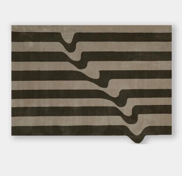 Light Luxury Rugs for Bedroom Black White Plaid Living Room Decoration Carpet Fluffy Soft Study Rug Home Thicken Plush Floor Mat