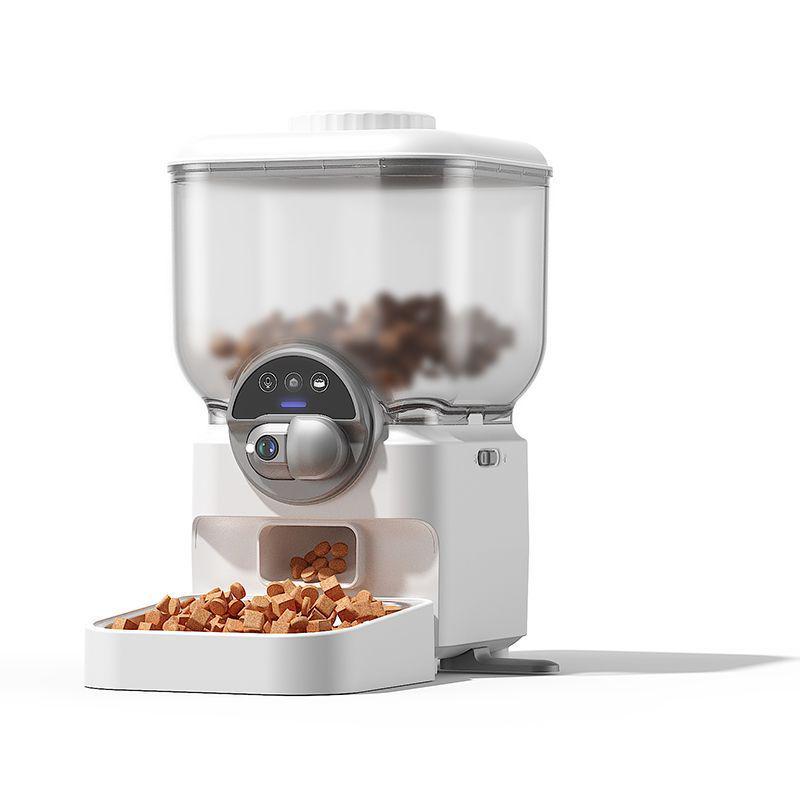 Умная WiFi кормушка для домашних животных с камерой и таймером наклона, перезаряжаемая автоматическая система кормления кошек и собак See Purchase Notes