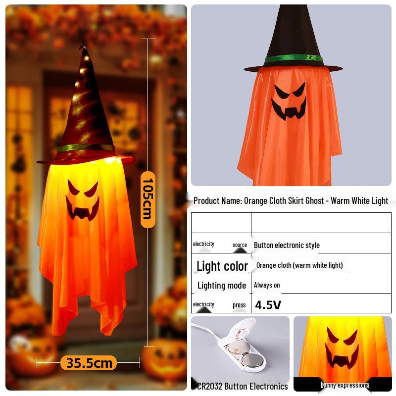 Halloween LED String Lights: Pumpkin Lanterns, Witch Hats, and Ghosts for Spooky Atmosphere