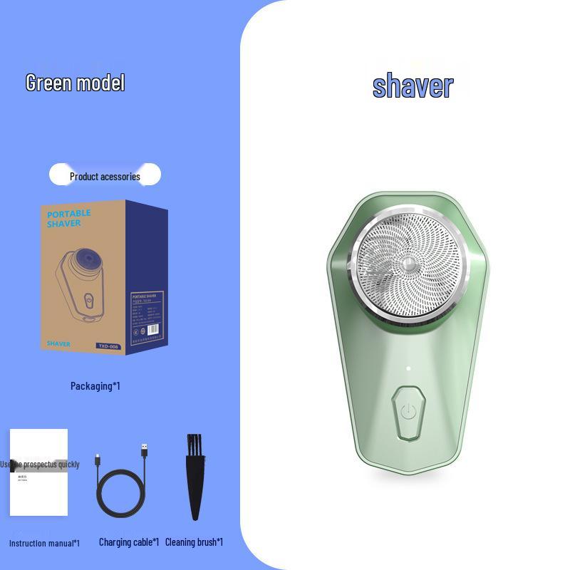 

Rechargeable Men s Electric Shaver with Three-Blade Head, Beard Trimmer, Wet & Dry Use