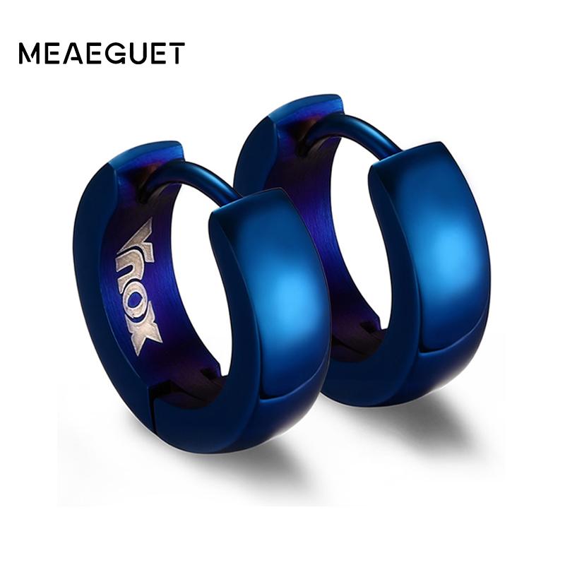 Rock Punk Huggie Earrings Stainless Steel Unique Small Hoop Earrings For Men Women Bohe Jewelry