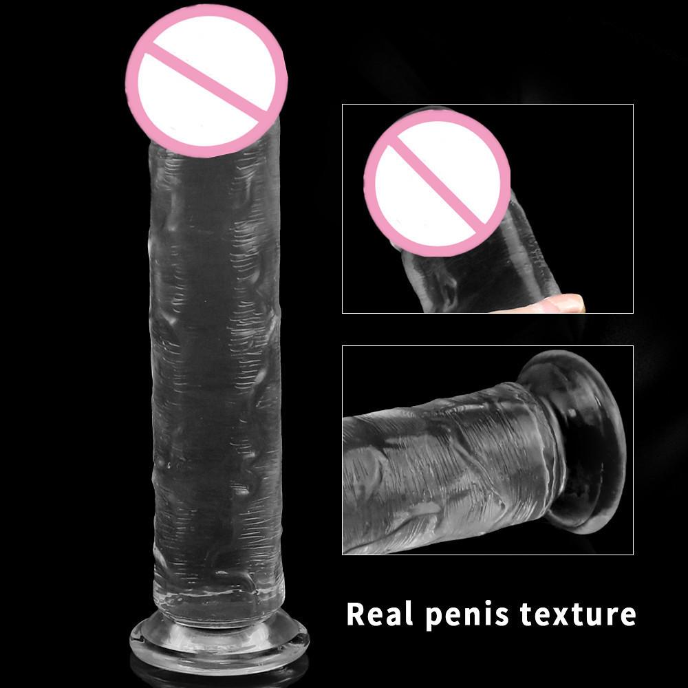Crystal Egg Free Penis Female Transparent Dildo Manual Masturbator Anal Plu Penis Adult Product