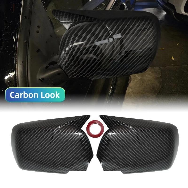2pcs 2025 New M Look Mirror Covers for BMW X5 E53 1999-2006 Glossy Black Rearview Side Mirror cover Caps