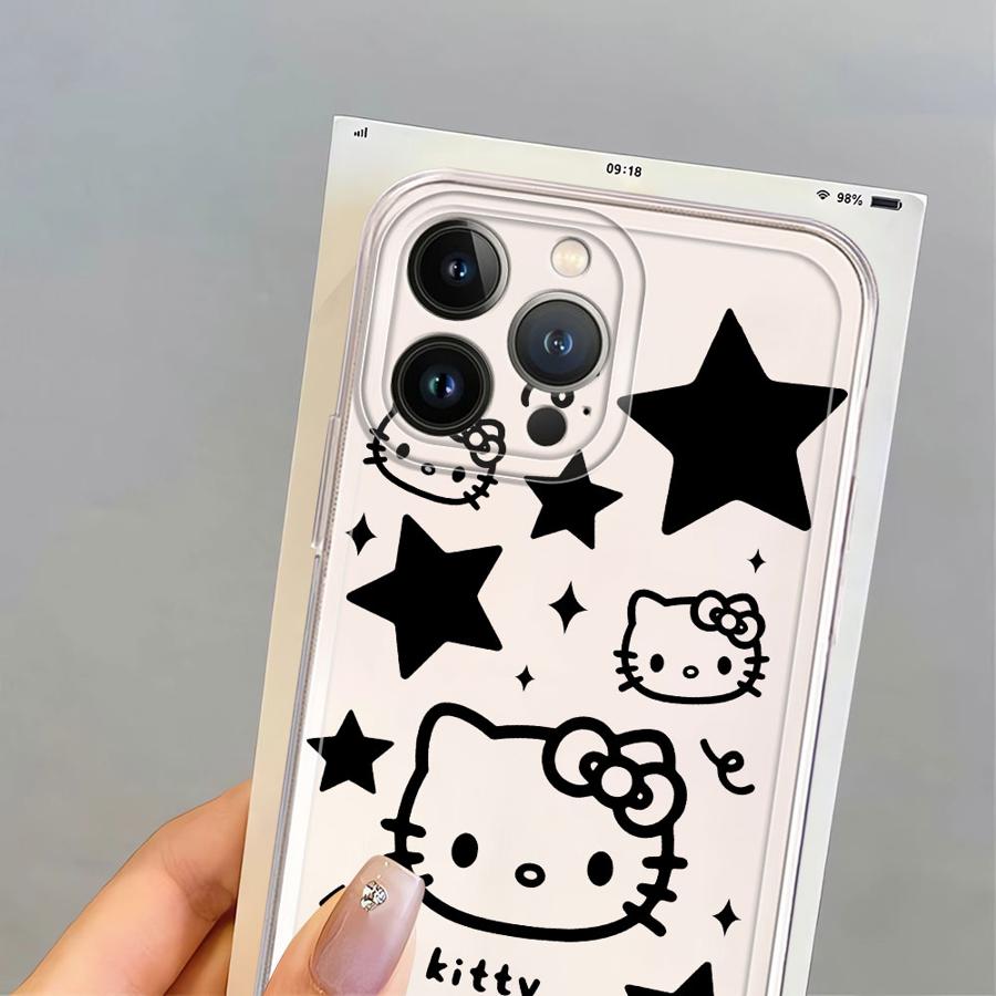 Case for iPhone 17 Pro Max 15 13 Pro XR 7 8 Air XS Max 14 Plus 12 Mini 11 16 Soft Phone Cover Cartoon Hello Kitty