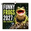 Yearly Planning Tool 2027 Funny Frog Wall Calendar, Cute Animal Illustration Monthly Planner Appointment for Home Office, Mark Important Dates,