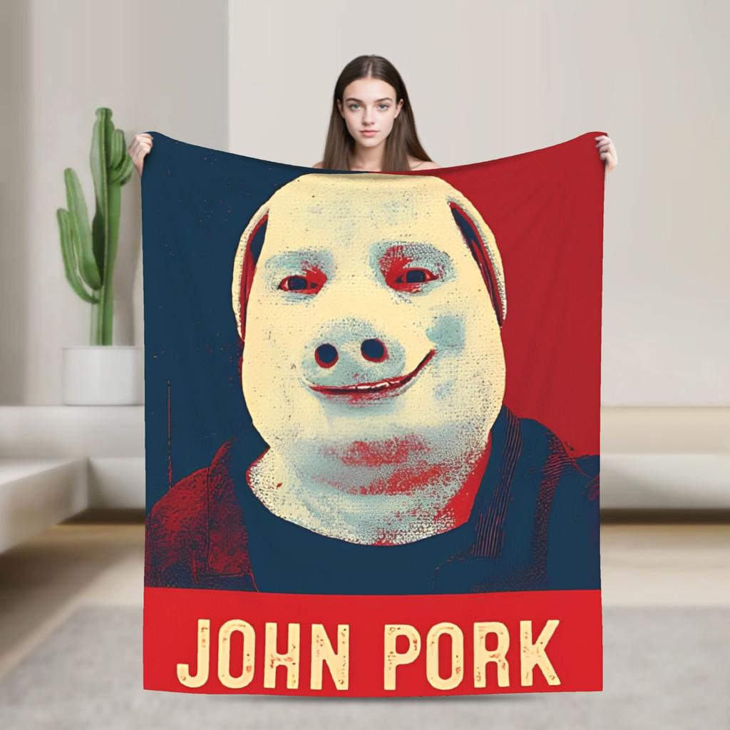 John Pork Is Calling Blankets Quality Warm Soft Throw Blanket Winter Travel Office Home Decor Street Trend Bedspread