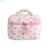 X7XC Travel Makeup Bag Cosmetic Bag Large Capacity Skincare Organisers Lovely Bows Makeup Storage Bag Aesthetic Toiletry Bag