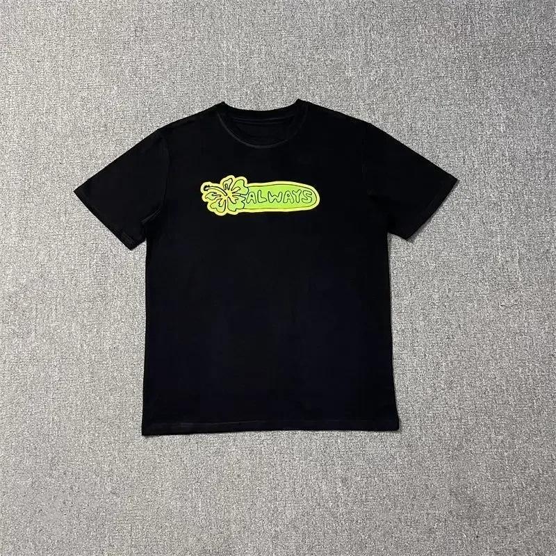 American Trendy Brand Fun Printing Short-sleeved Summer New Pure Cotton Loose Men and Women Couple Crew Neck T-shirt Harajuku