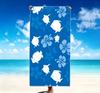 XL Ästhetisches Meeresschildkröten Strandtuch Übergröße Florale Pooldecke Große Badetücher für Erwachsene Schnelltrocknend Stilvolles Sonnenbad-Top