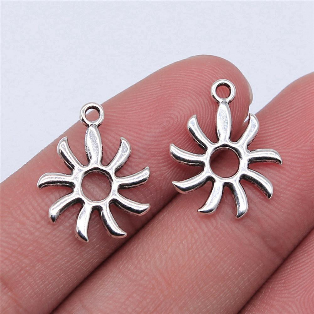 

Шарми Сонце Сонячне світло Підвіски Вінтажні Ювелірні Вироби Матеріали QC126 A03-20pcs-18x15mm