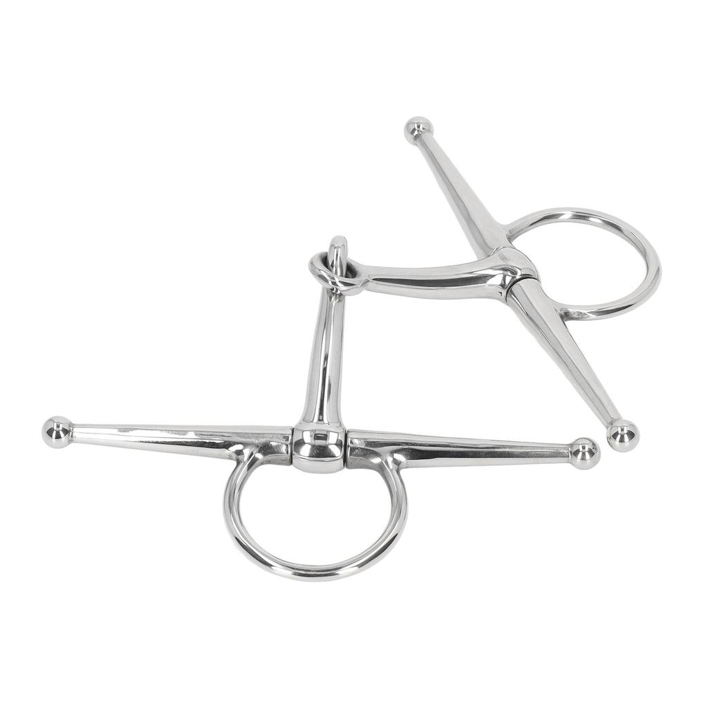Full Cheek Horse Snaffle Bit Rustfritt stål Ring Farm Joint Bit for 125 mm Hestemunn