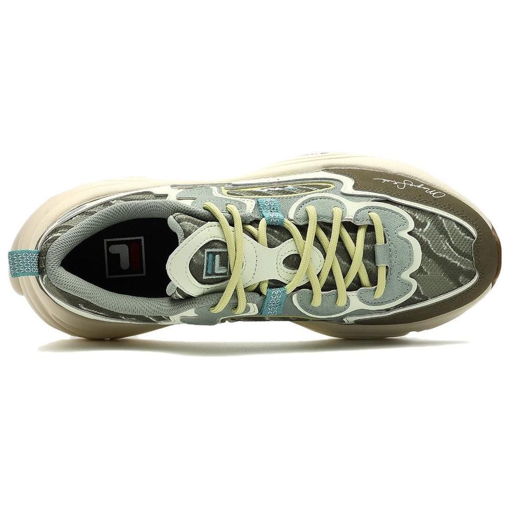 Fila Mars 1 Fabric Synthetic Leather TPU Comfortable Versatile Low-Top Casual Shoes Men Sneaker Green F12M332119FBM