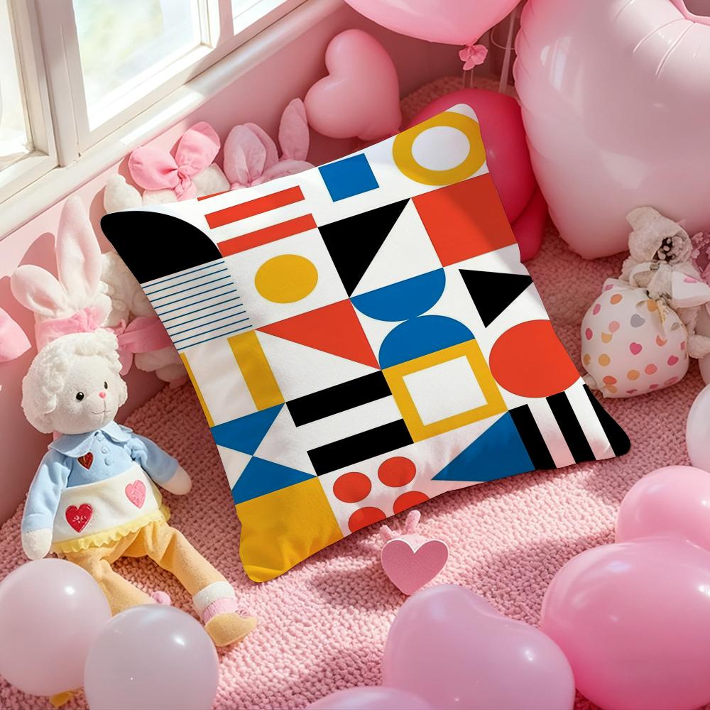 B-Bauhaus Designs Famous Cushion Cover Pattern Printed Pillowcase for Living Room Sofa Cushion Cover & Bedroom Decor