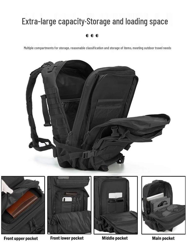 Taktischer 3P Rucksack mit großer Kapazität für Outdoor, Militär, Bergsteigen, Radfahren, Sport und Camping