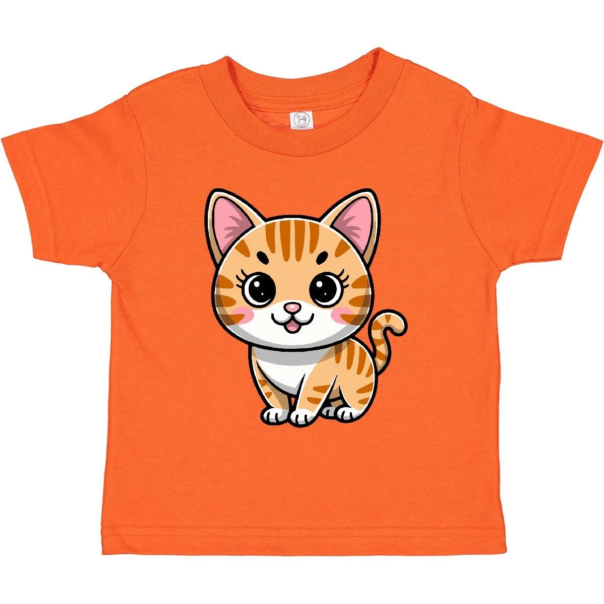 Inktastic Orange Tabby Cat Kitty Toddler T-Shirt Pet Childs Animals Child Kid 160