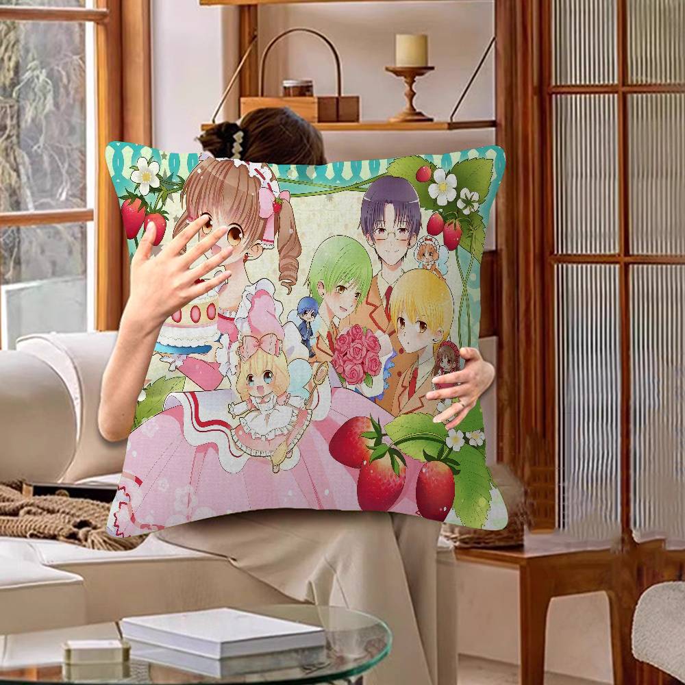 Anime Yumeiro Patissiere Cushion Cover Pillow Cover Decor Pillowcase Printed Cushion Case For Couch