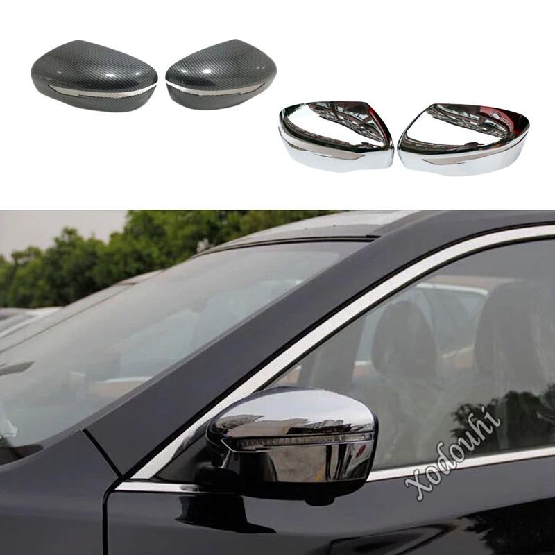 For Nissan Murano 2015 2016 2017 2018 Car Styling Cover Back Rear View Eyebrow Side Mirror Strip Stick Trim Panel Lamp 2PCs