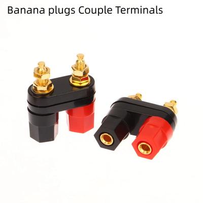 1/5Pcs Banana Plugs Couple Terminals Red Black Connector Amplifier Terminal Binding Post Banana Speaker Plug Jack