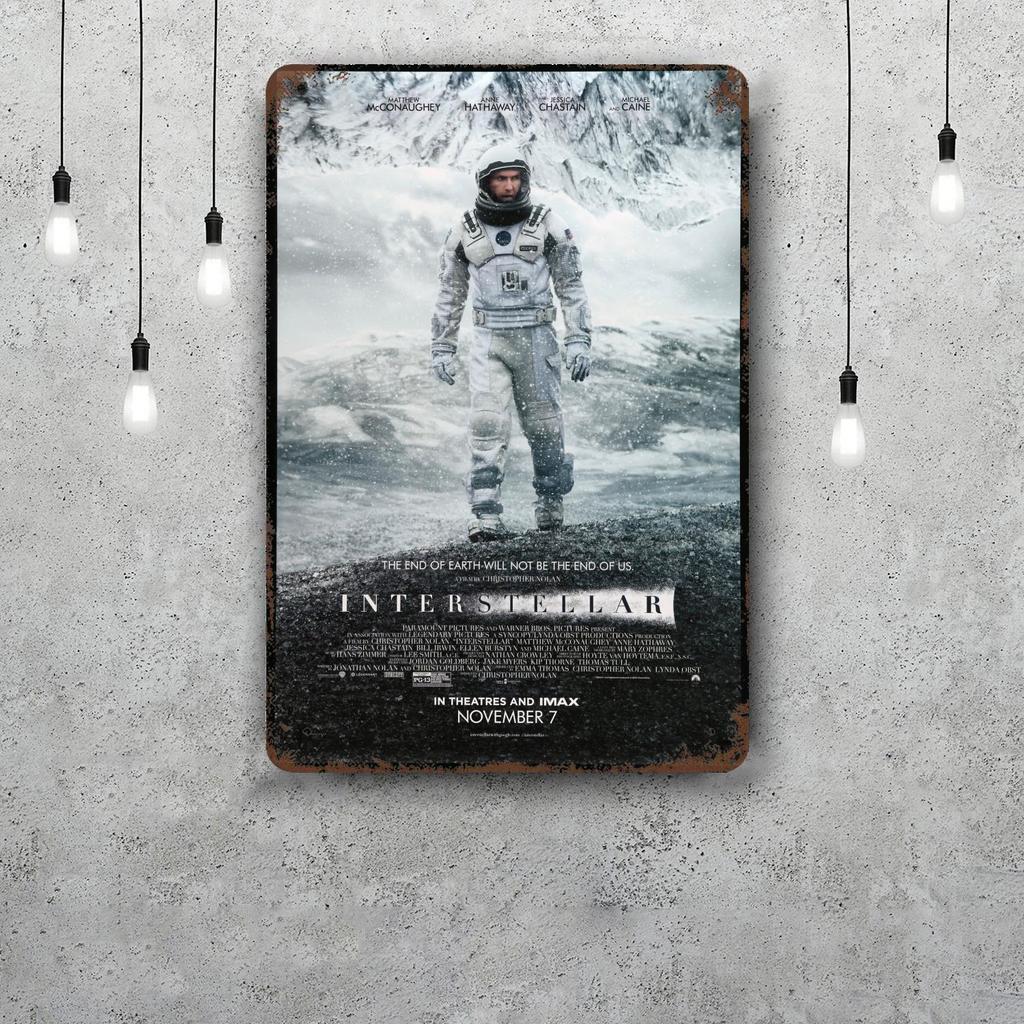interstellar Decor Vintage Metal Signs Tin Signs Captain Poster Decor for Bar Pub Club Man Cave Wall Decoration