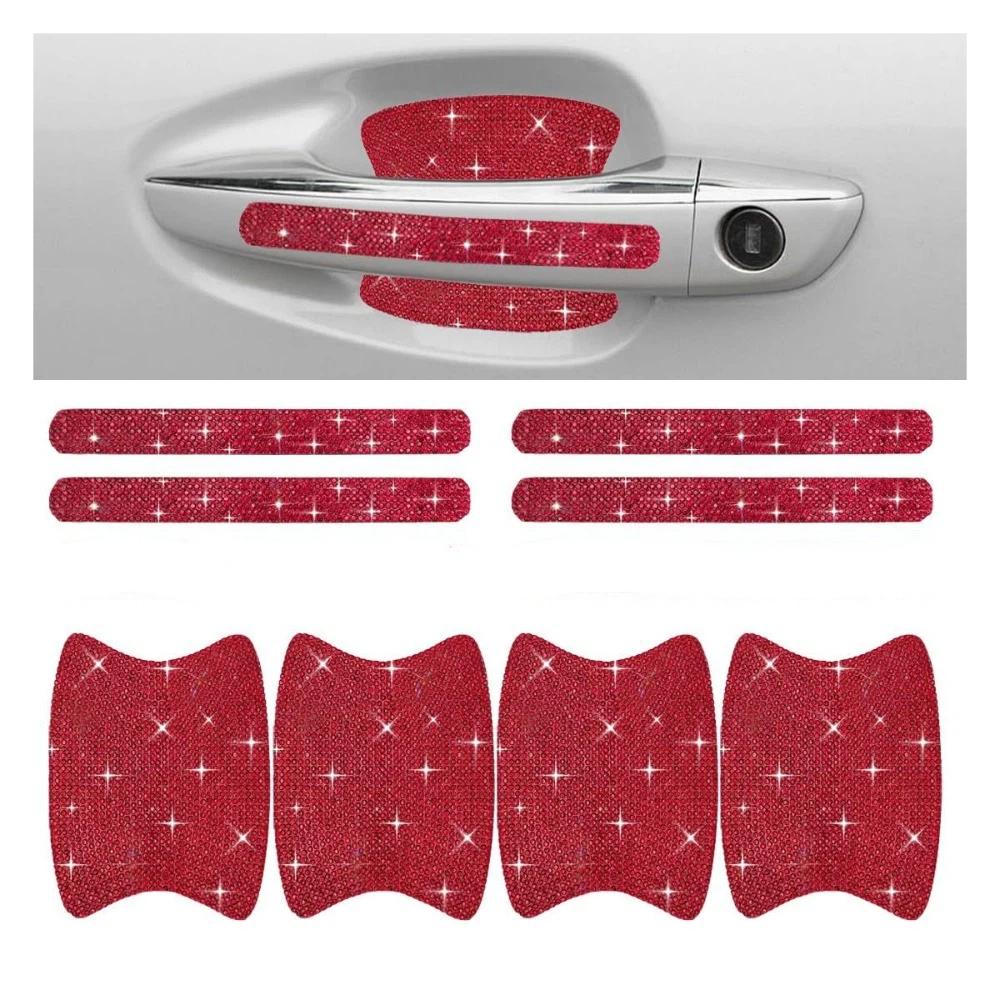 8PCS Set Door Handle Protector Bling Auto Handle Sticker  For Auto Accessories