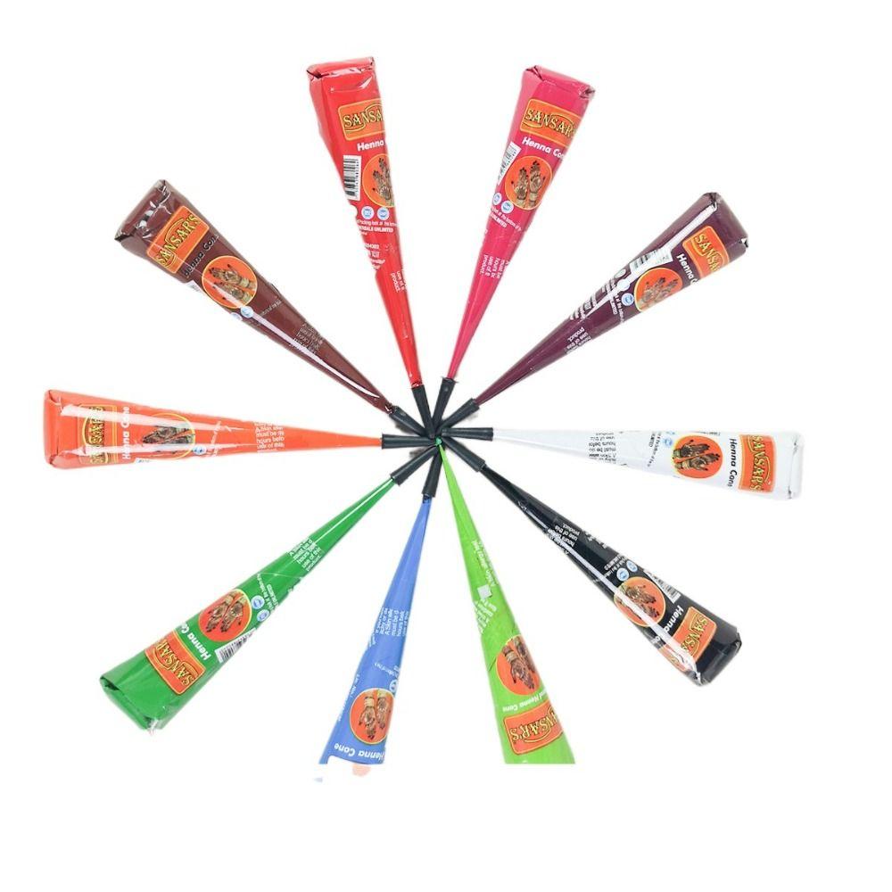 Paint Art Cones Mehandi Ink Indian Henna Henna Body Art Herbal Henna Cones Temporary Tattoo